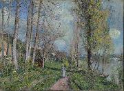 Alfred Sisley Banks of the Seine at By oil painting